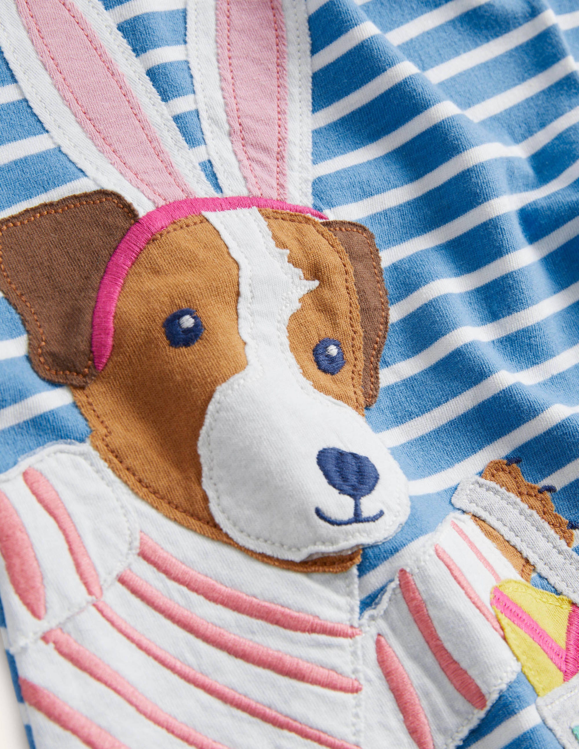  Fun Big Appliqu茅 Dress-Bluebell/Ivory Guinea Pigs、mySite、ashleygrahame