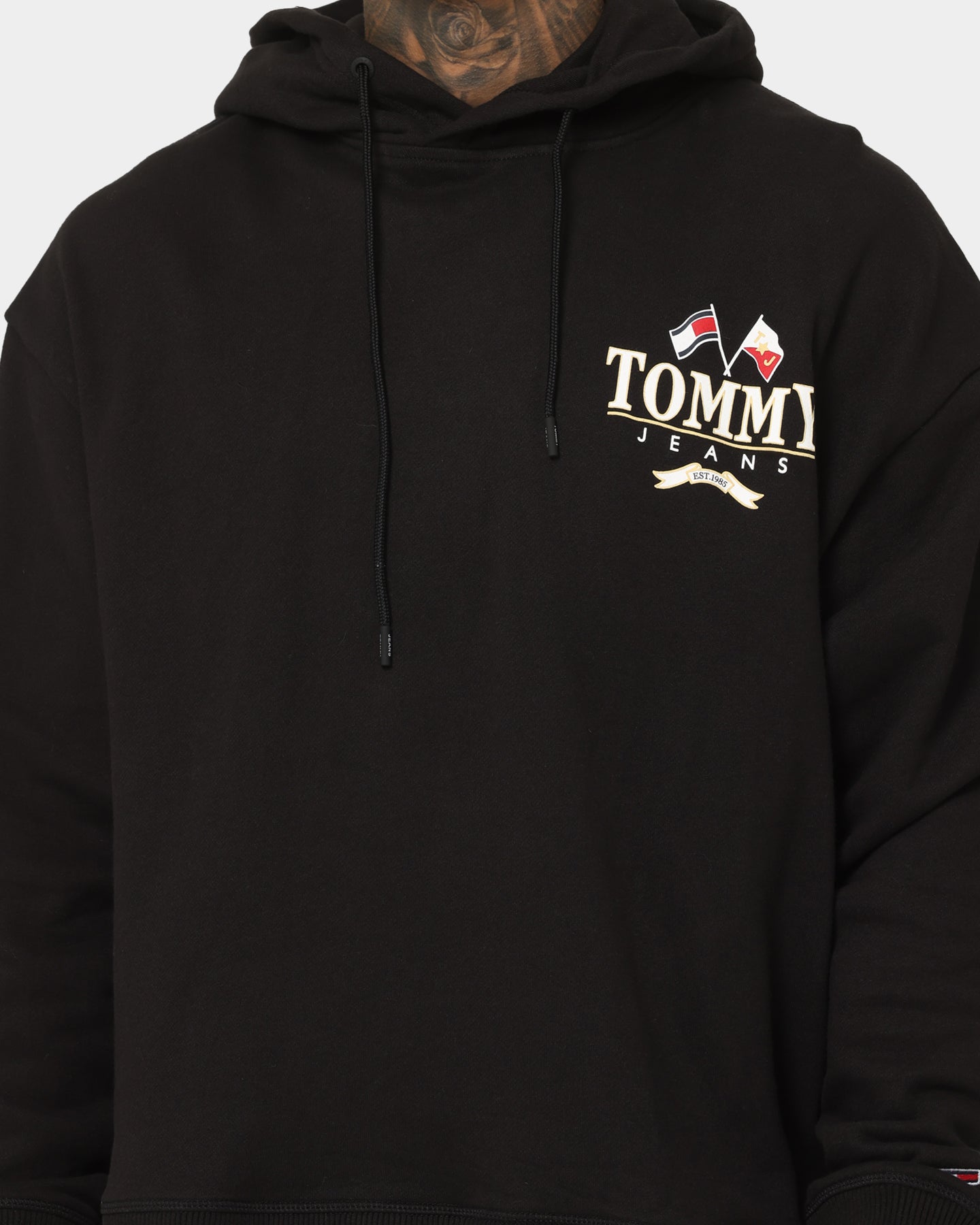 Tommy Jeans TJM Skater Prep Back Hoodie Black、mySite、zt4zffjzw