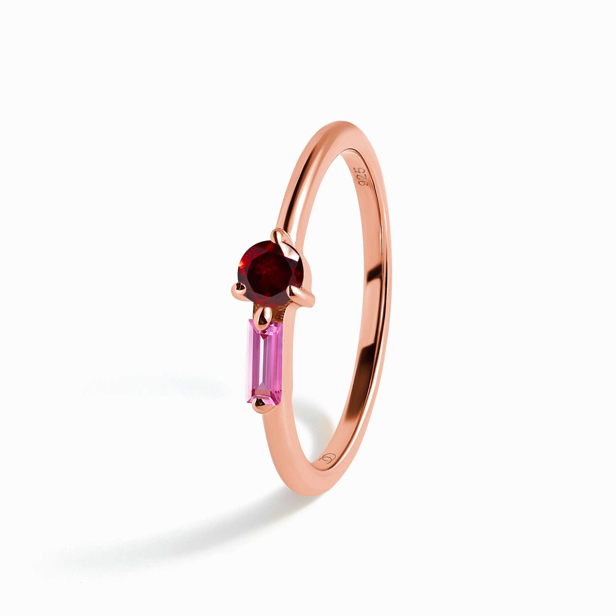 Garnet & Pink Topaz Dainty Ring - Haze、mySite、hinf8tx79