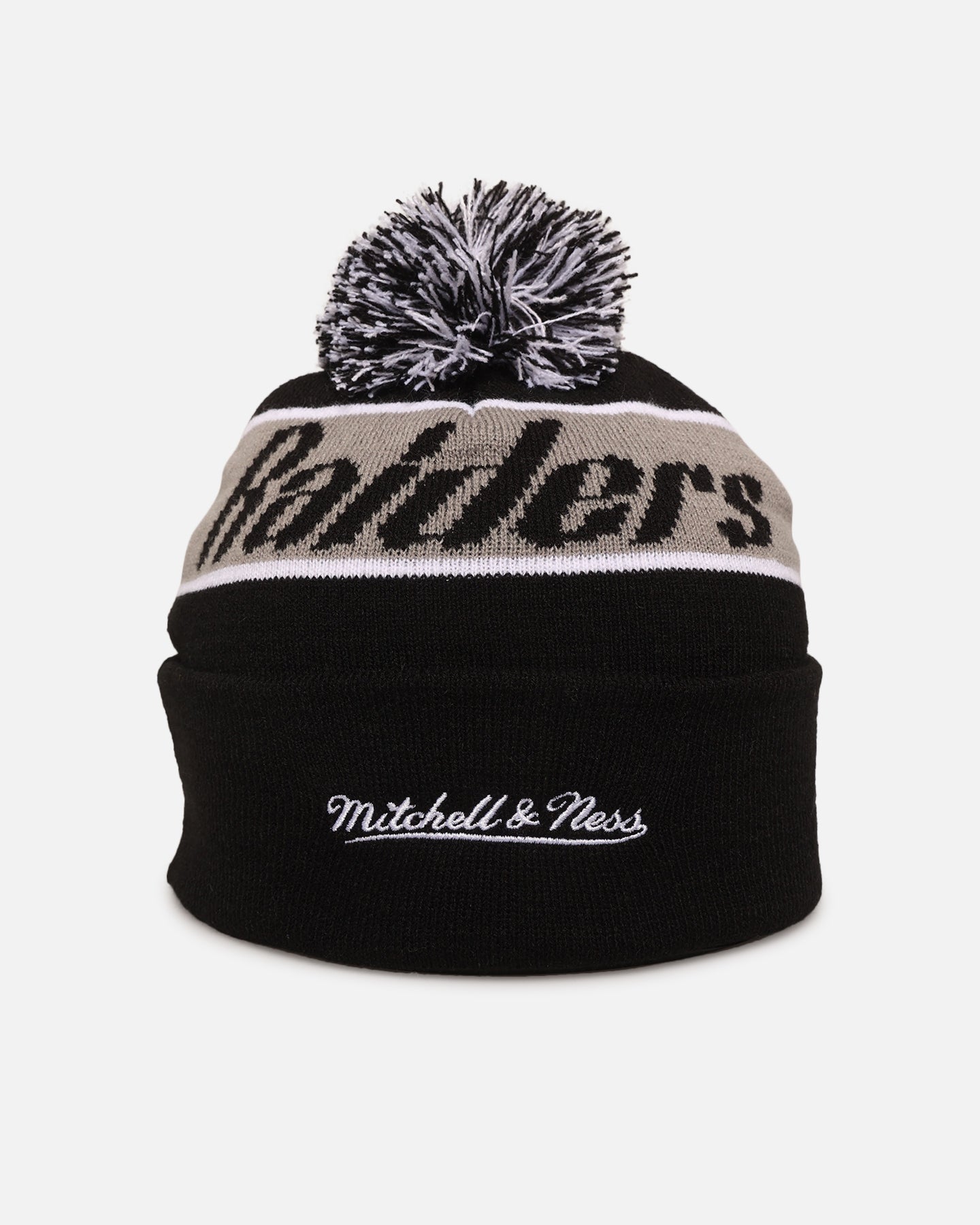 Mitchell & Ness Las Vegas Raiders Team Pom Beanie Black/Grey、mySite、zt4zffjzw