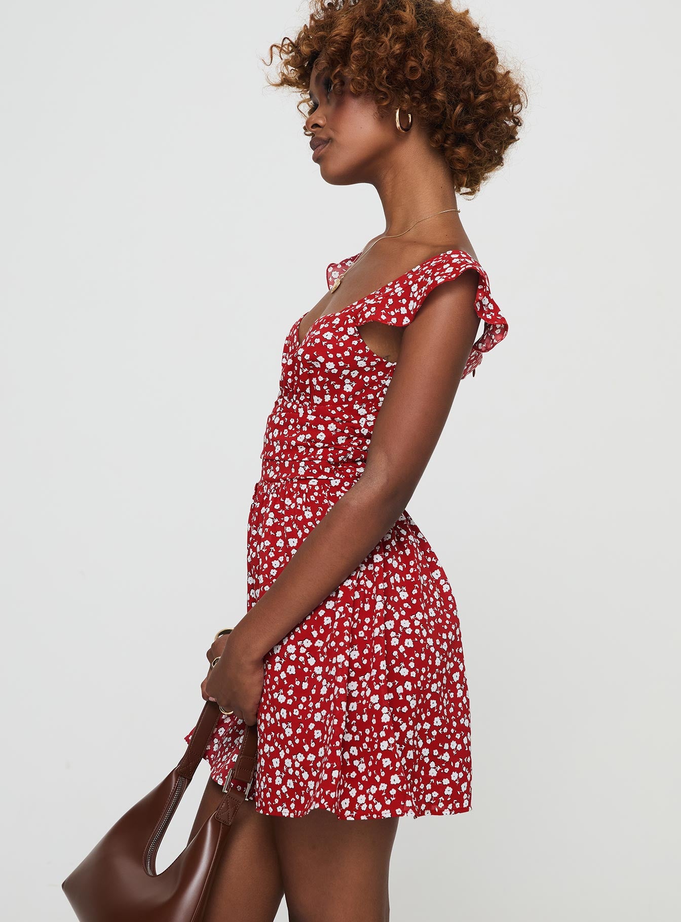 So Sweet Mini Dress Red / Floral、mySite、solidvoid