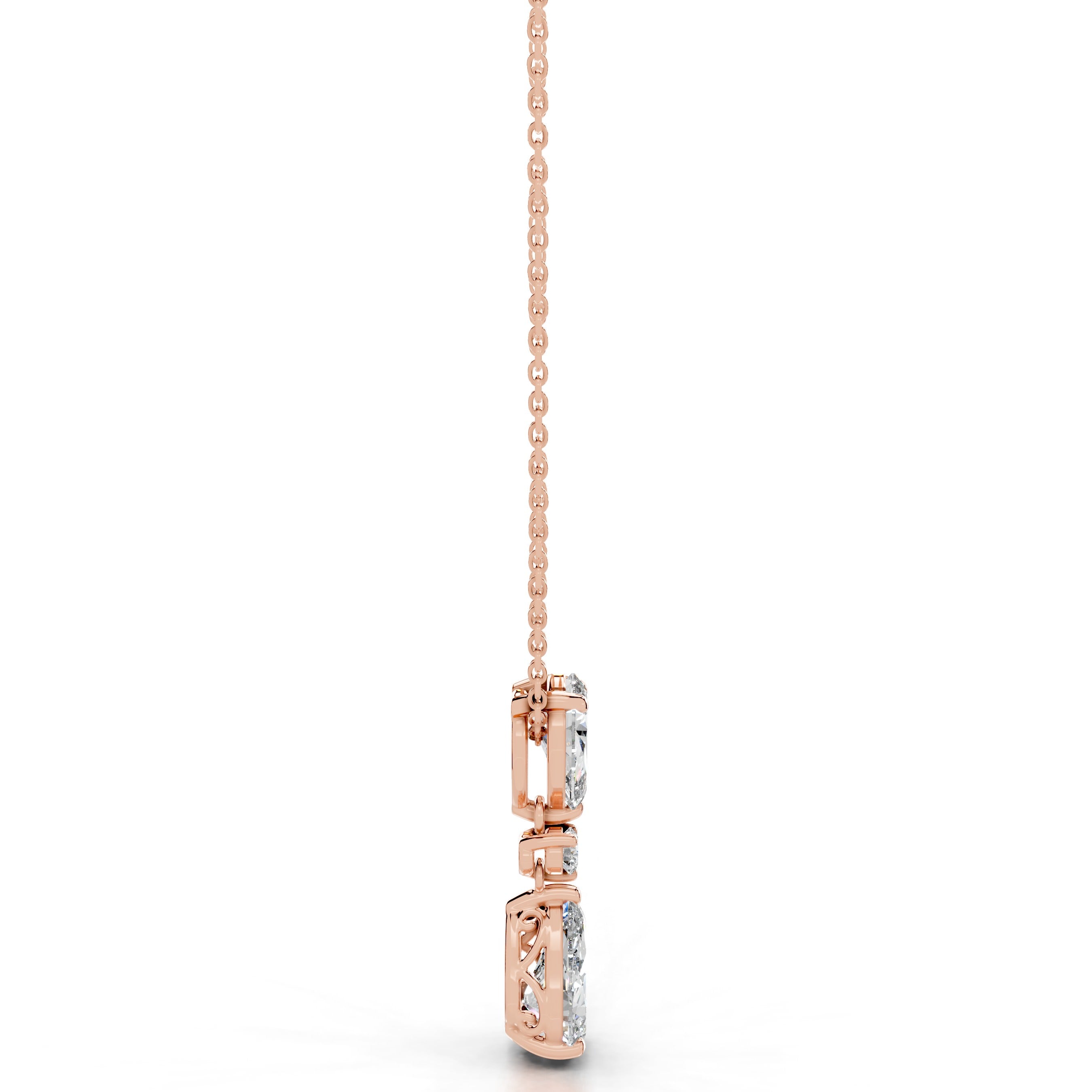 Desiree Lab Grown Diamond Pendant - 14K Rose Gold、mySite、hinf8tx79