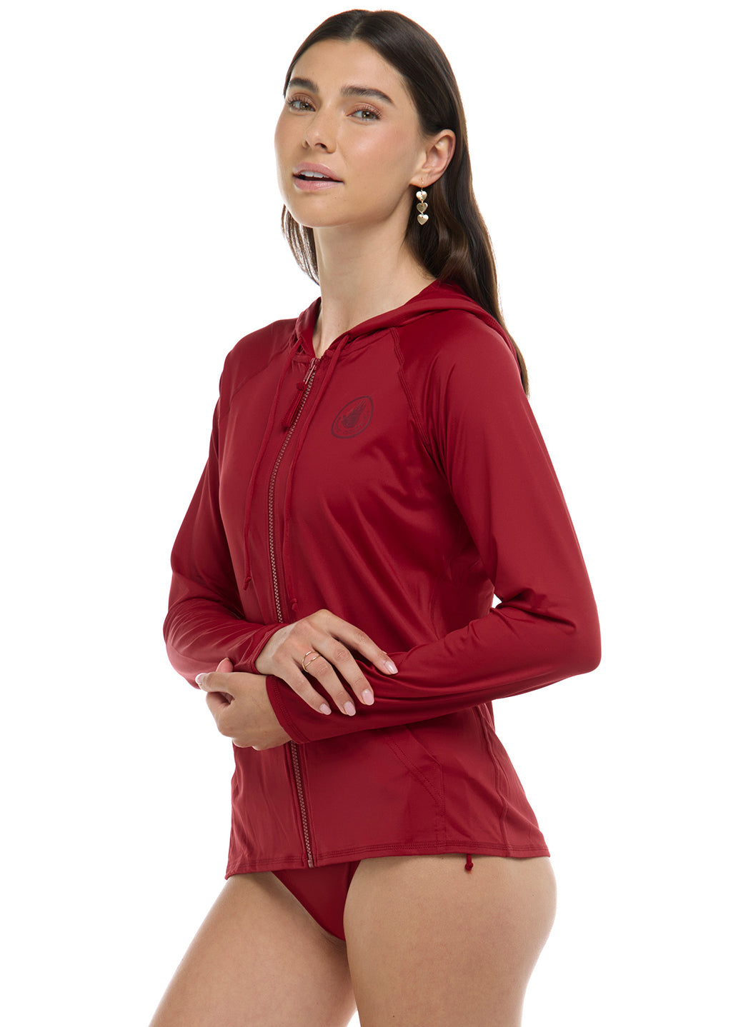 Body Glove Women's Smoothies Barbara Longsleeve UPF 50 Hooded Rash Guard、mySite、noshort