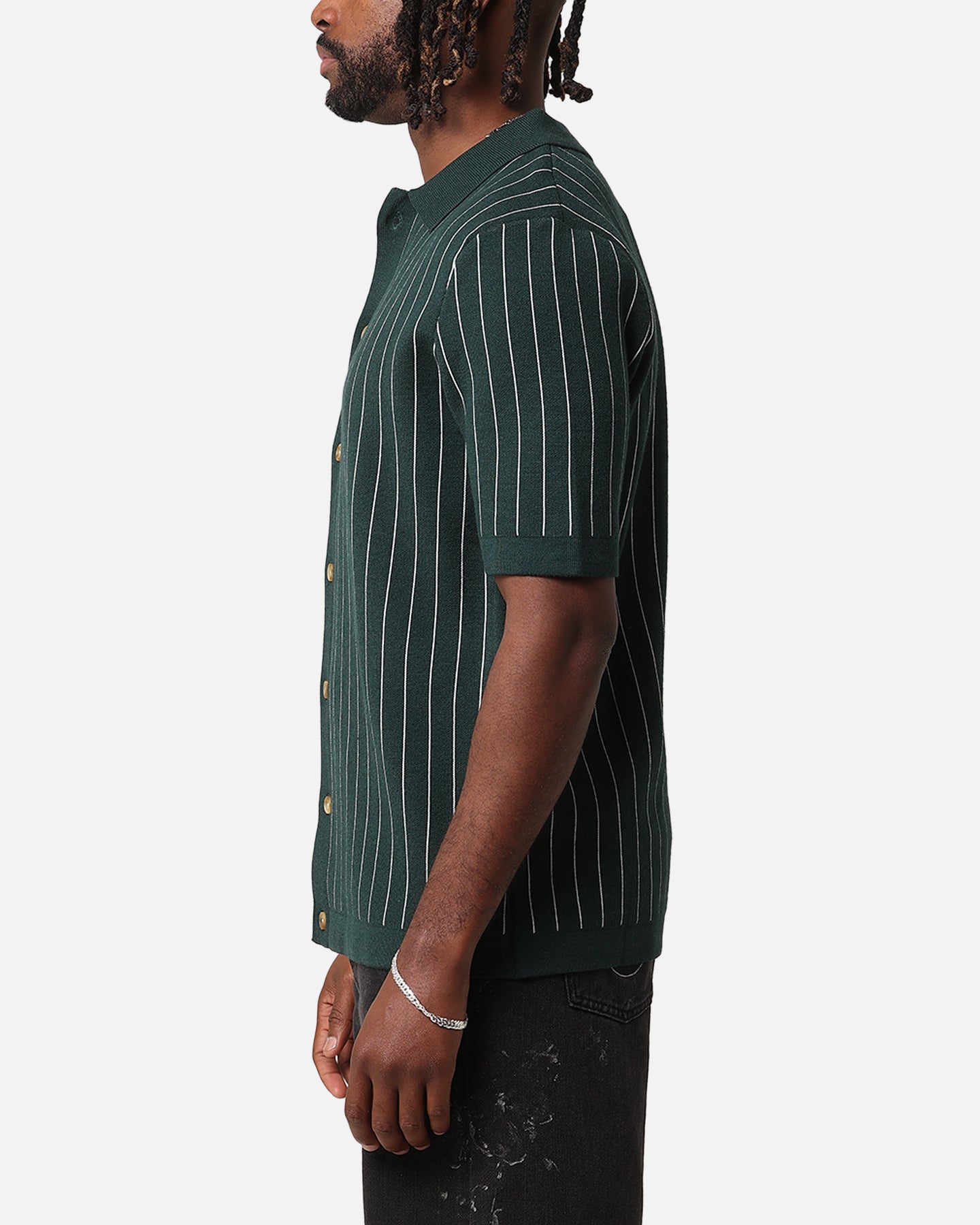 XXIII Nicholas Knit Button Up Shirt Green/White、mySite、zt4zffjzw