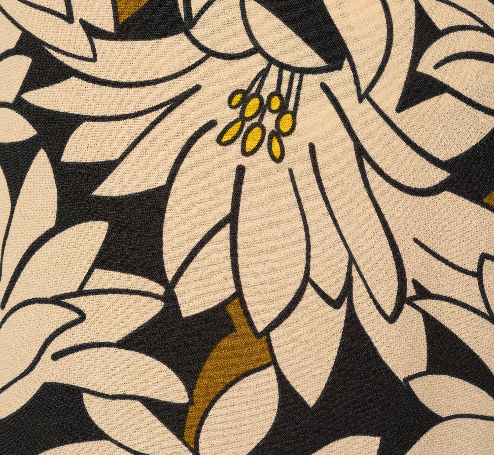 Rope Belt Floral Printed Wide Leg Pant In Black Olive Lily、mySite、solidvoid