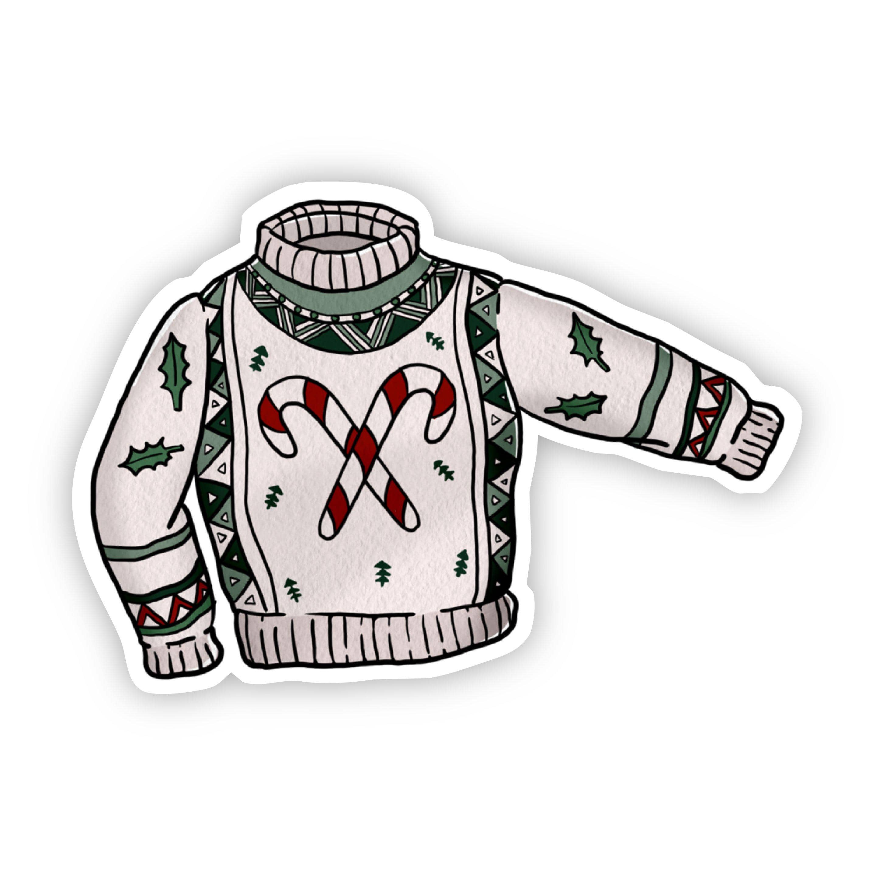  Candy Cane Sweater Sticker、mySite、elrpsem3k
