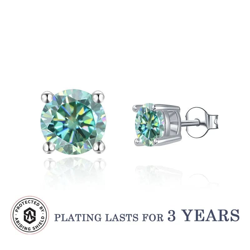 Moissanite Stud Earrings .5ct-2ct Sterling Silver Waterproof、mySite、g9winljtr