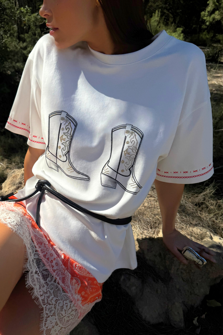 White Cowboy Boot T-Shirt、mySite、solidvoid