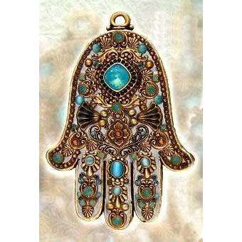 Michal Golan Cat’s Eye, Pacific Opal and Topaz Wall Hamsa、mySite、topwebapps