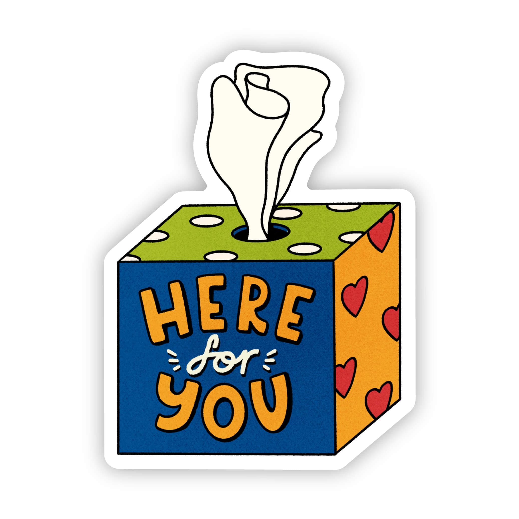  Here for you sticker - tissue、mySite、ghnorth