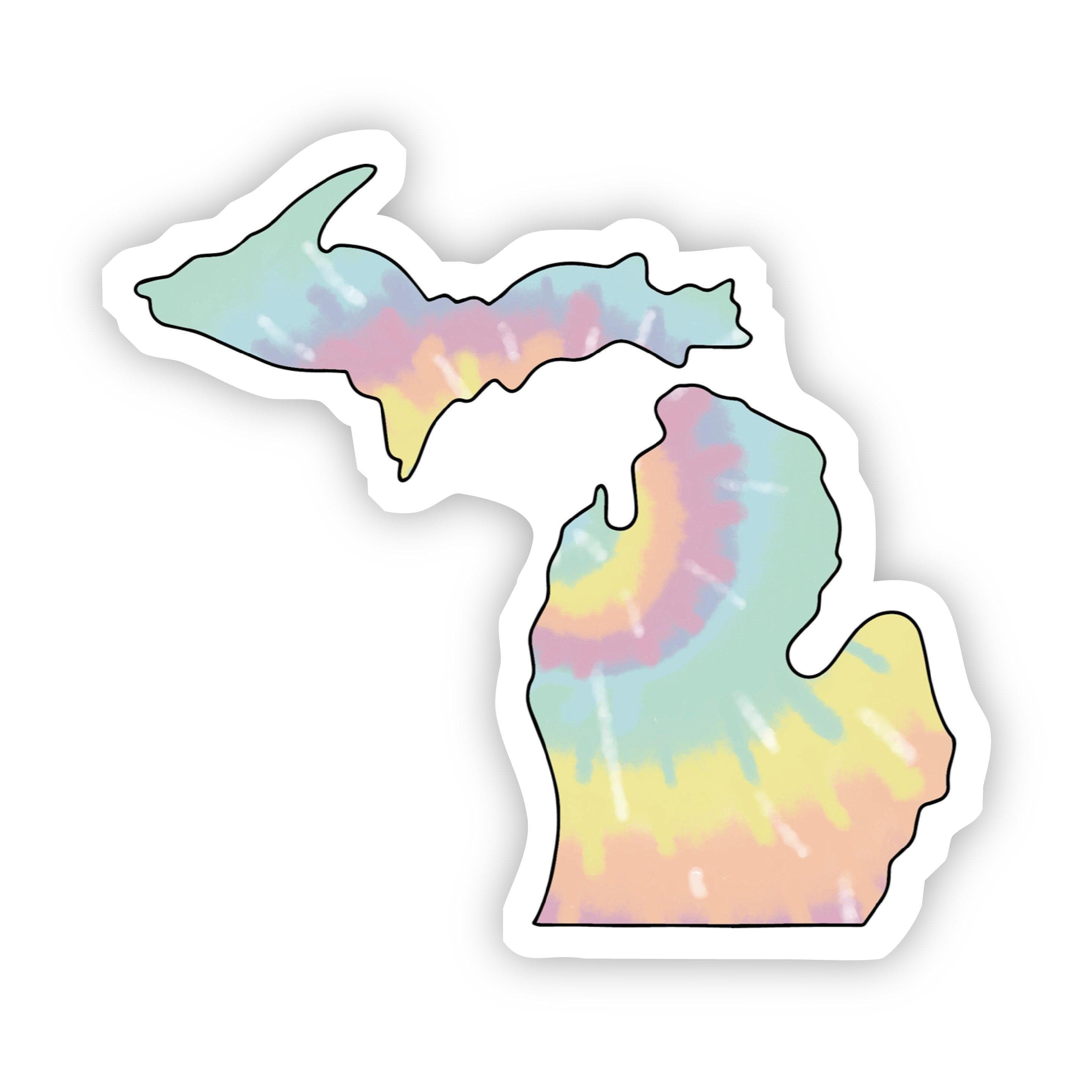  Michigan Tie Dye Sticker、mySite、elrpsem3k