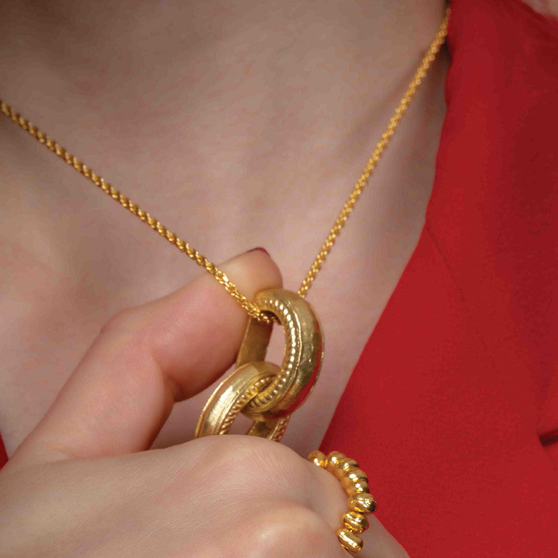 Chunky Interloop Pendant Necklace | 14K Gold Plated、mySite、camillekostekn