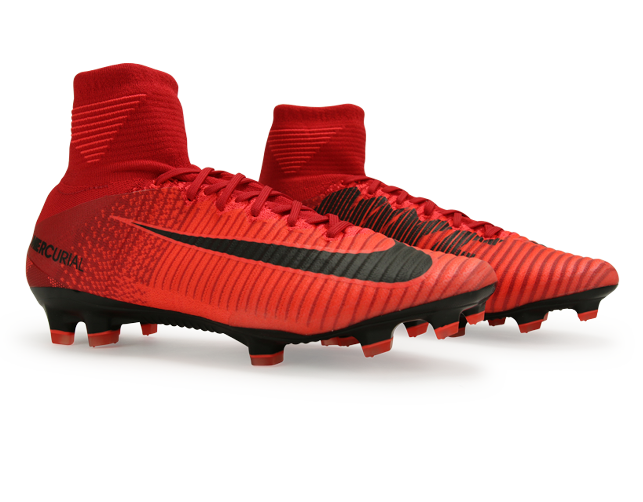 Nike Men's Mercurial Superfly V FG University Red/Black、mySite、noshort