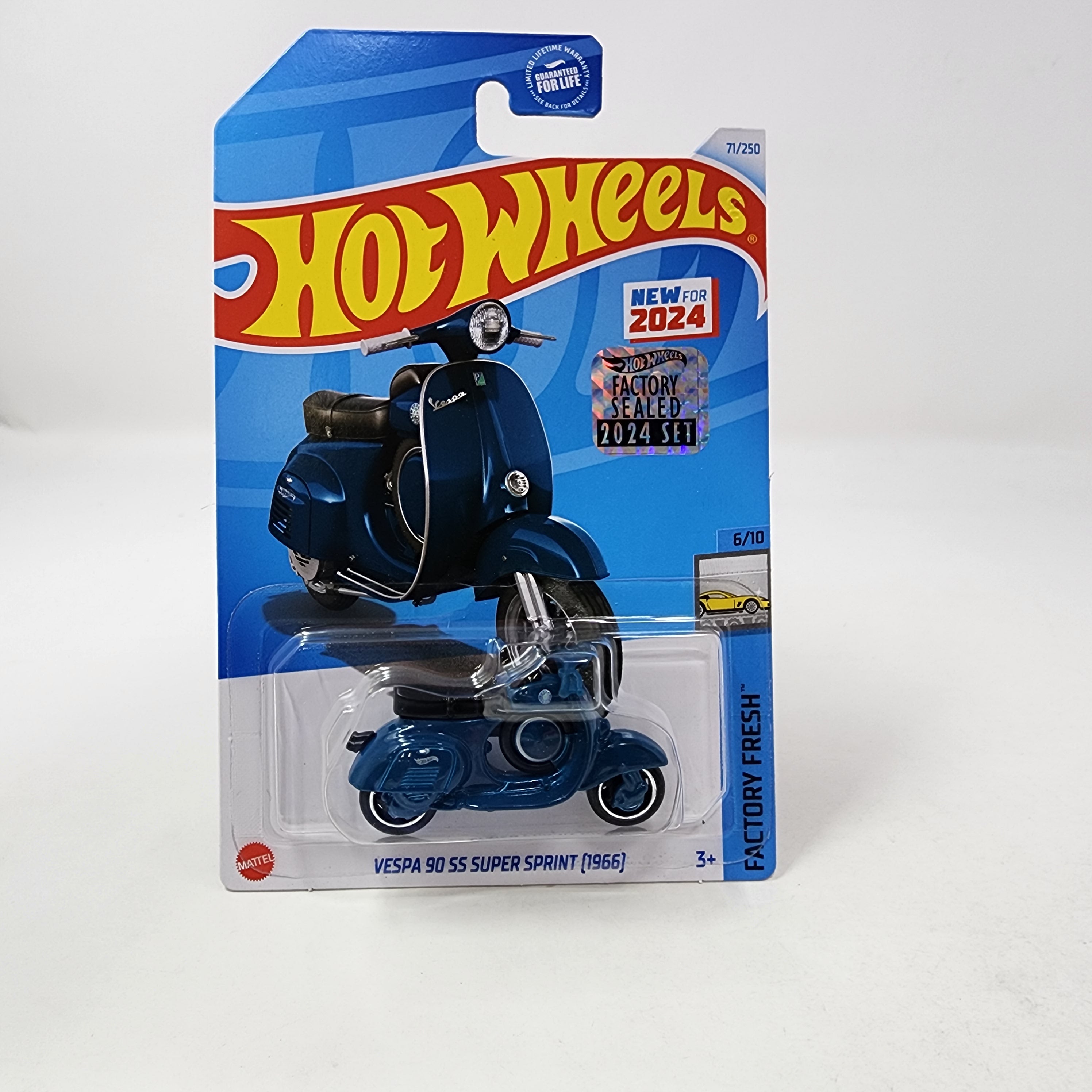 1966 Vespa 90 SS Super Sprint #71 * Blue * 2024 Hot Wheels Basic w/ Factory Holo、mySite、hgirdovlk