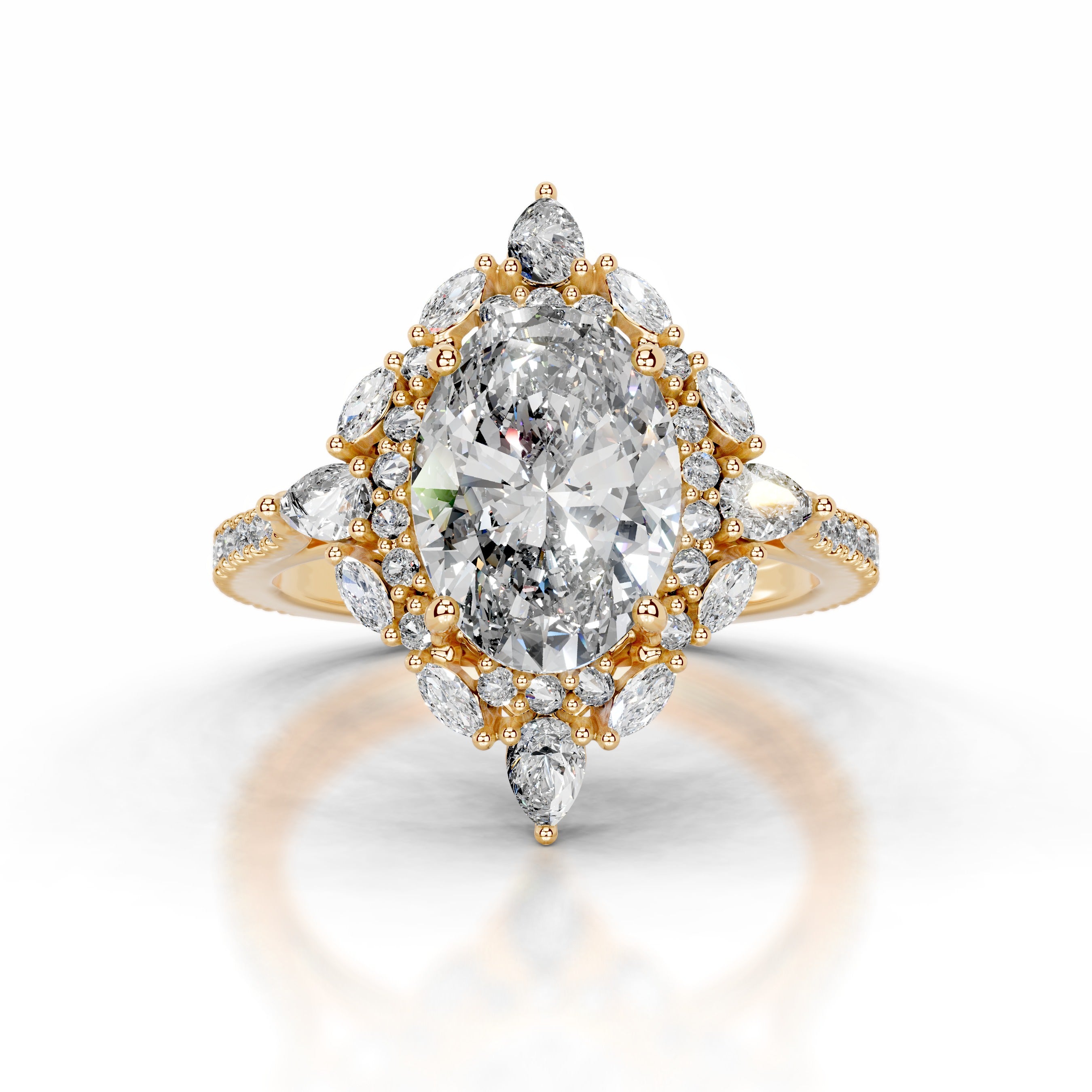 Augustina Diamond Engagement Ring - 18K Yellow Gold、mySite、hinf8tx79