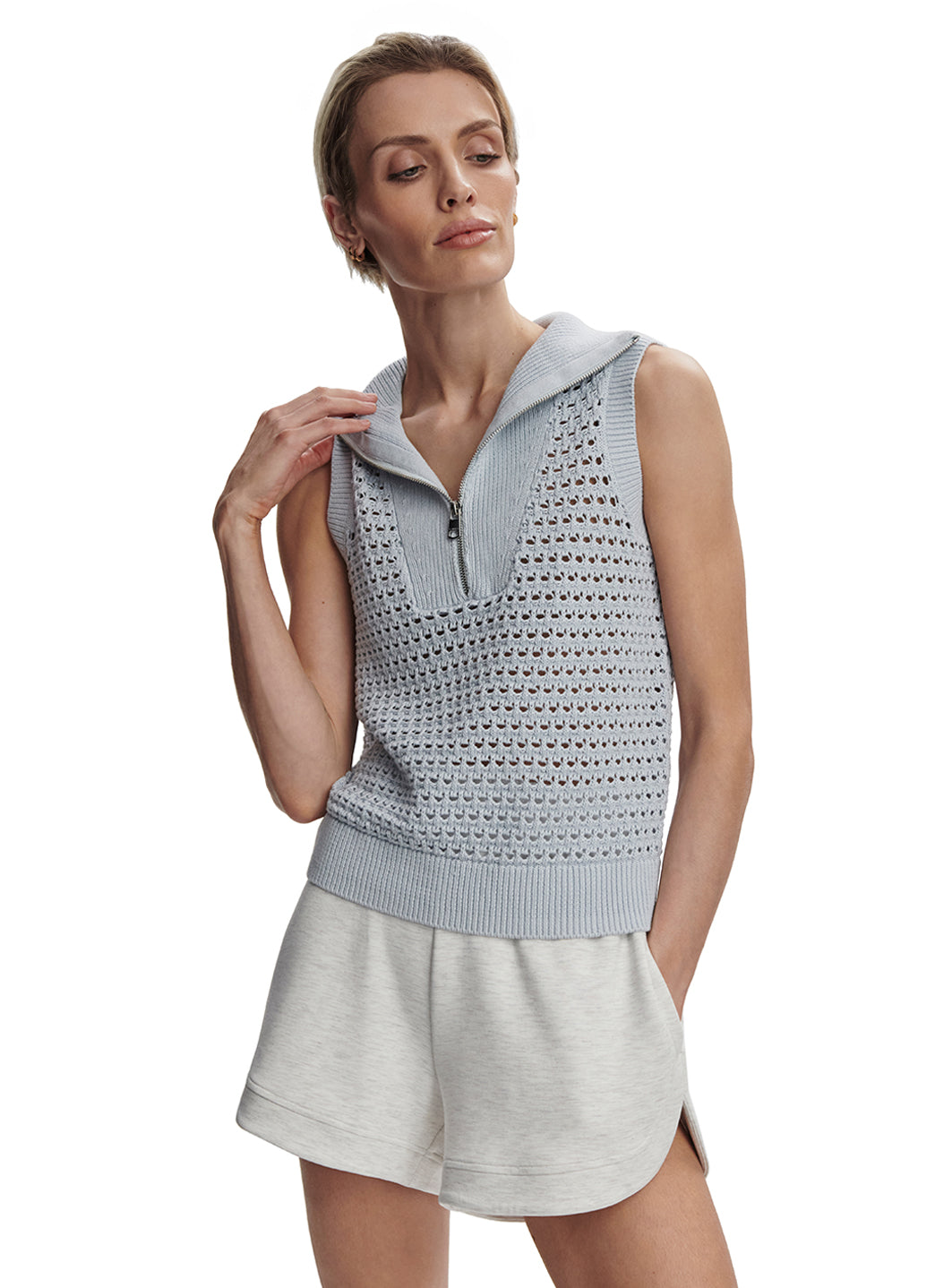 Varley Bains Half-Zip Knit Tank、mySite、lovesweatpilates