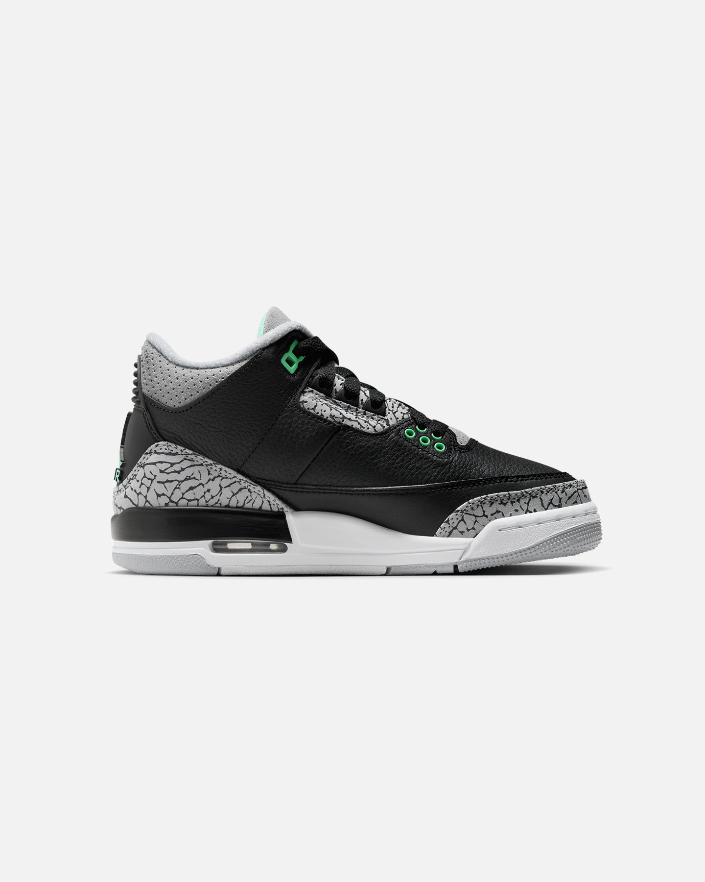 Jordan Kids' Air Jordan 3 Retro (GS) Black/Green Glow、mySite、zt4zffjzw