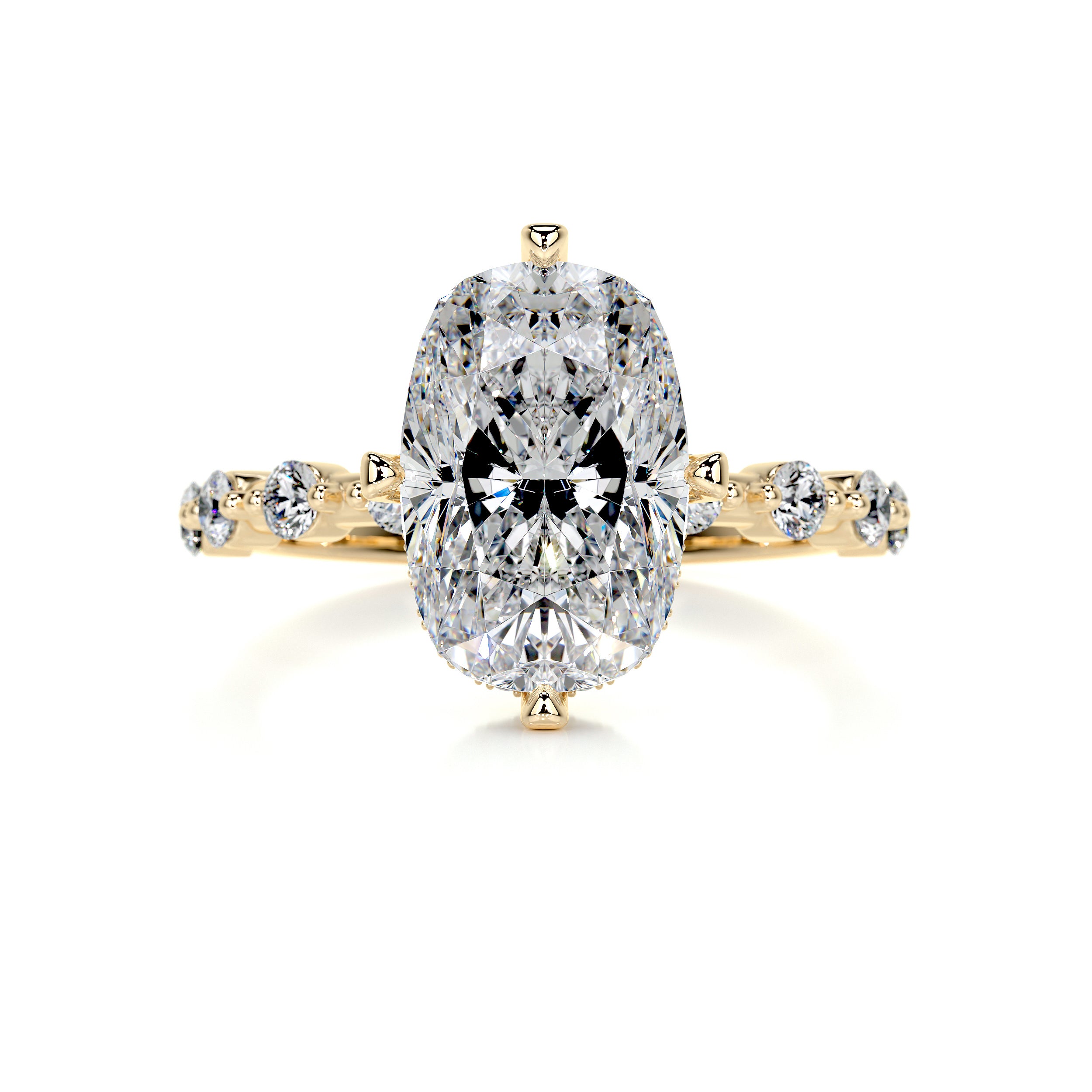Theresa Moissanite & Diamond Ring -18K Yellow Gold、mySite、hinf8tx79