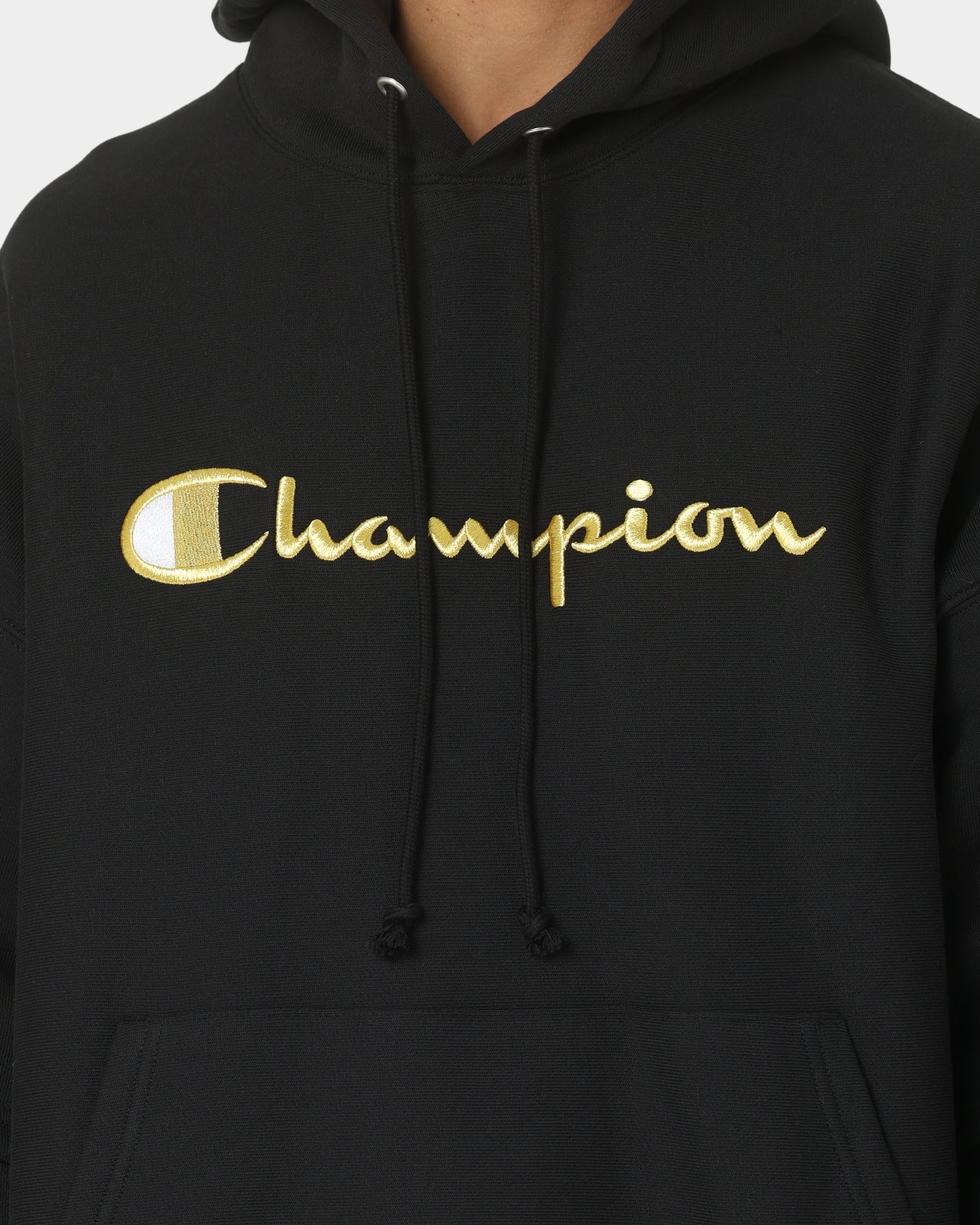 Champion Reverse Weave Double Layer Hoodie Black/Gold、mySite、zt4zffjzw