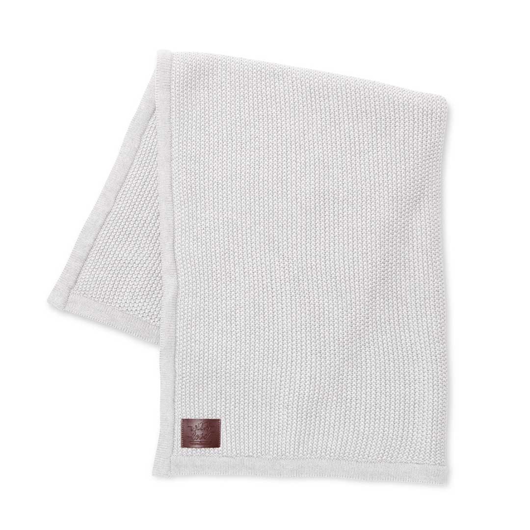  The Little Green Sheep Organic Knitted Fleece Baby Blanket - Dove、mySite、merchandisen
