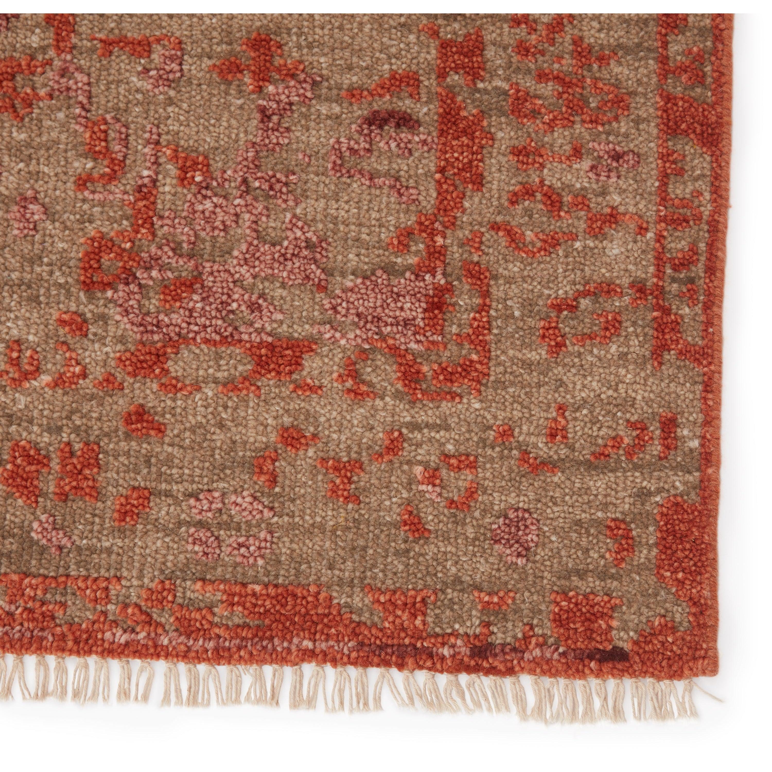 Azar Hand-Knotted Medallion Rust Taupe Area Rug、mySite、gigharbornorthrealestate