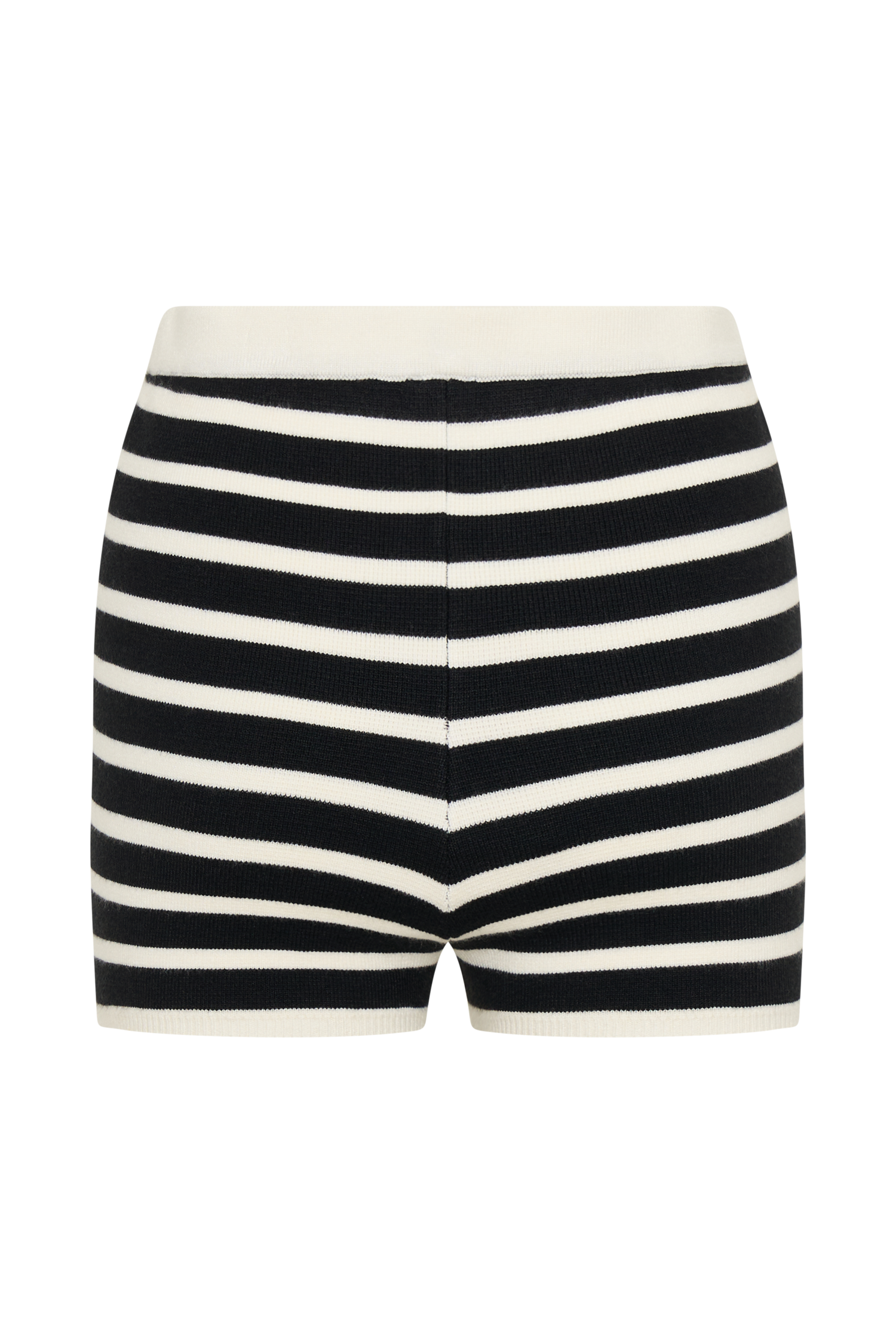 Tabitha Stripe Knit Shorts - Black/White、mySite、solidvoid