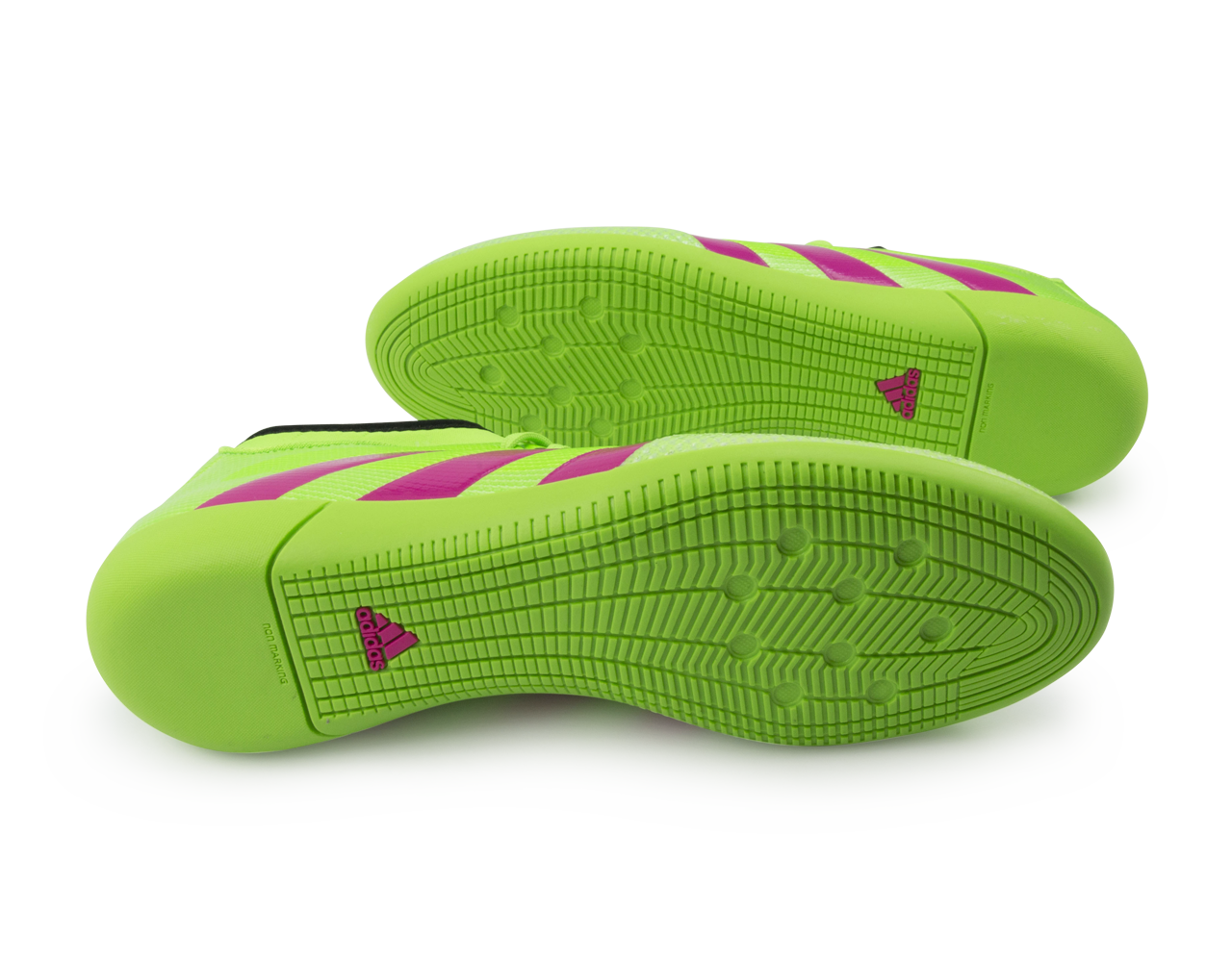 adidas Men's ACE 16.3 Primemesh Indoor Soccer Shoes Solar Green/Shock Pink/Black、mySite、noshort