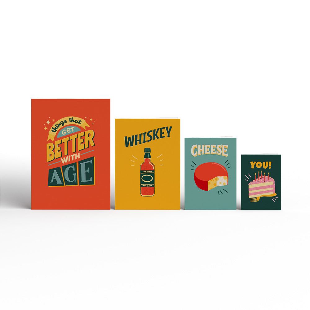 Happy Birthday Better with Age 4-in-1 Nesting Card、mySite、solidvoid