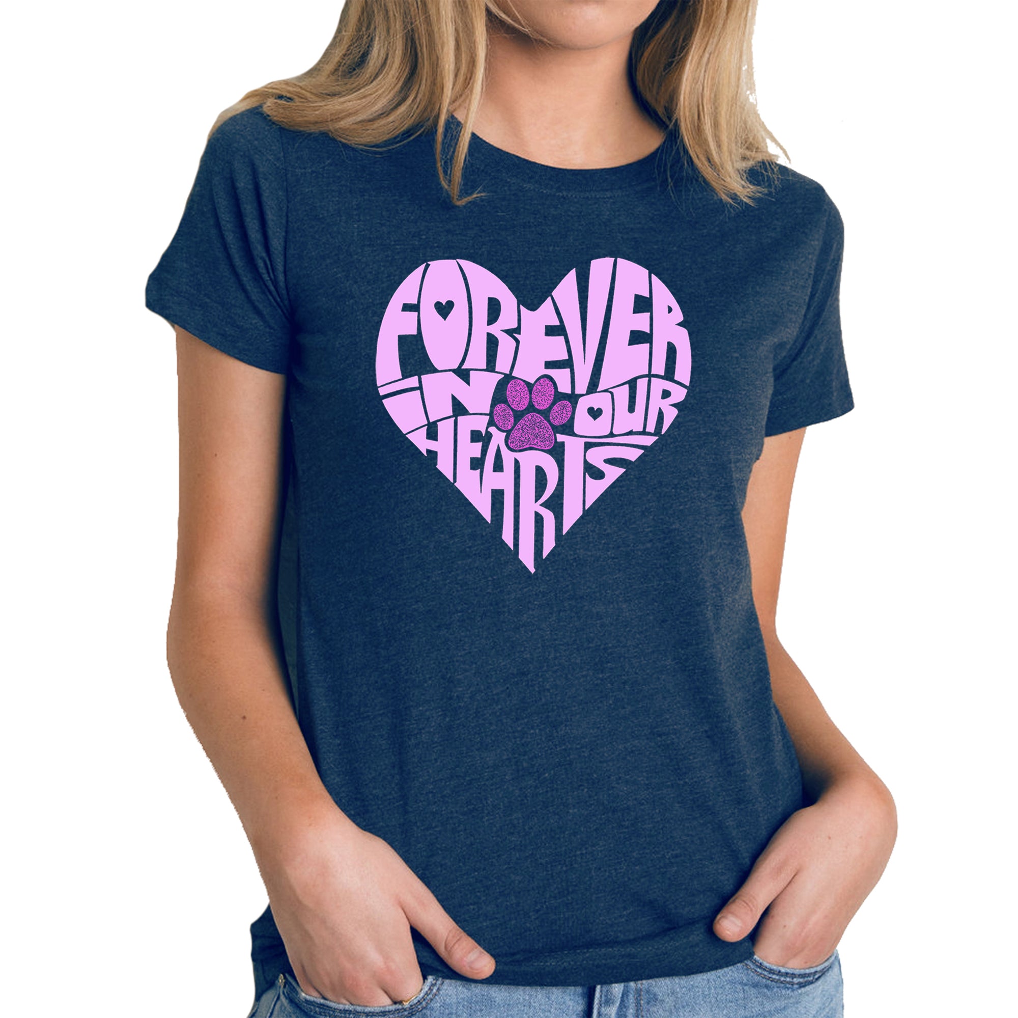 Forever In Our Hearts - Women's Premium Blend Word Art T-Shirt、mySite、camillekostekn