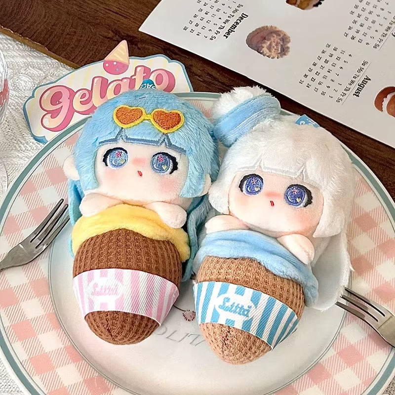  【NEW】TNTSPACE Liita Rainbow Cone Series Plush Keychain、mySite、greenlandpopulation