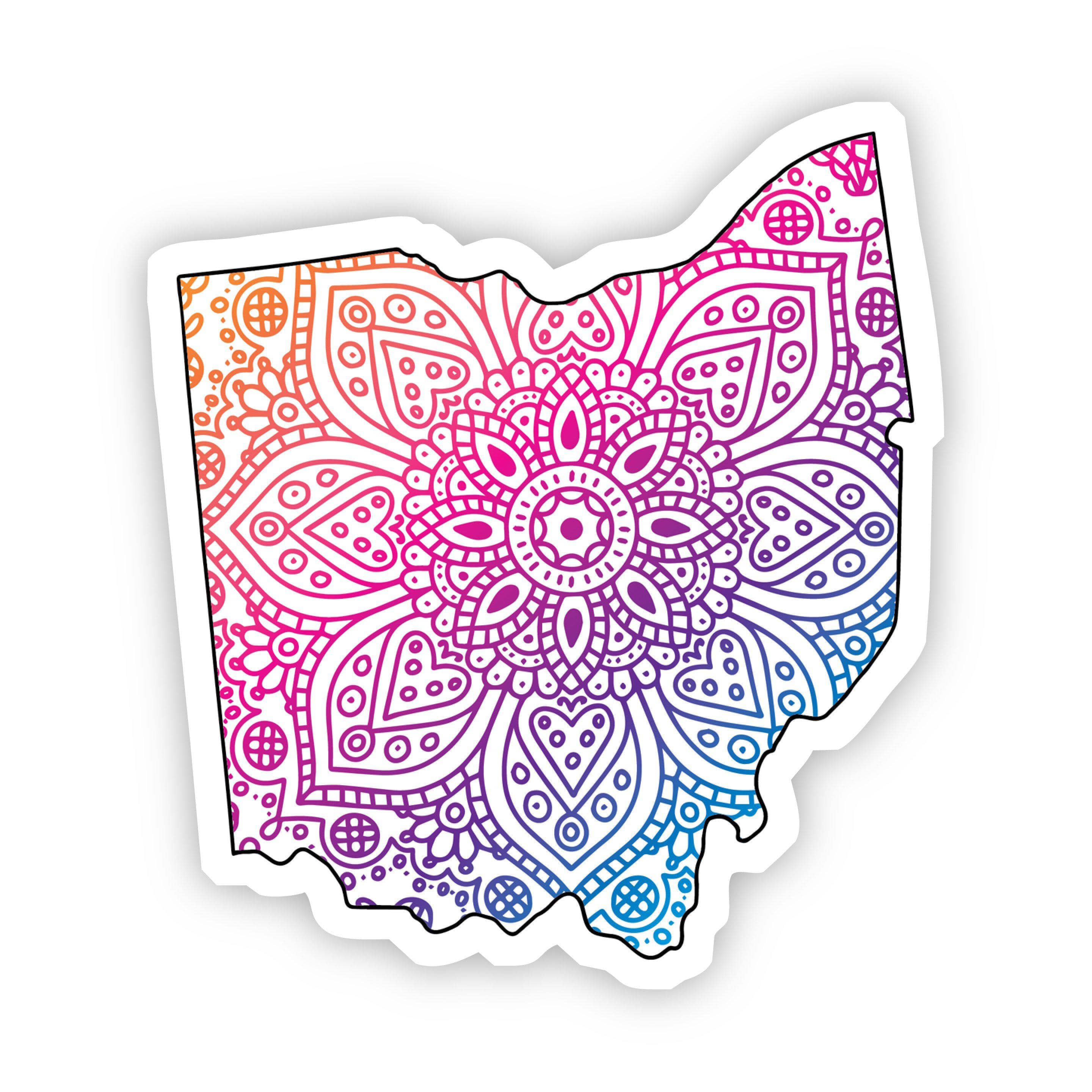  Ohio Mandala Pattern Sticker、mySite、elrpsem3k