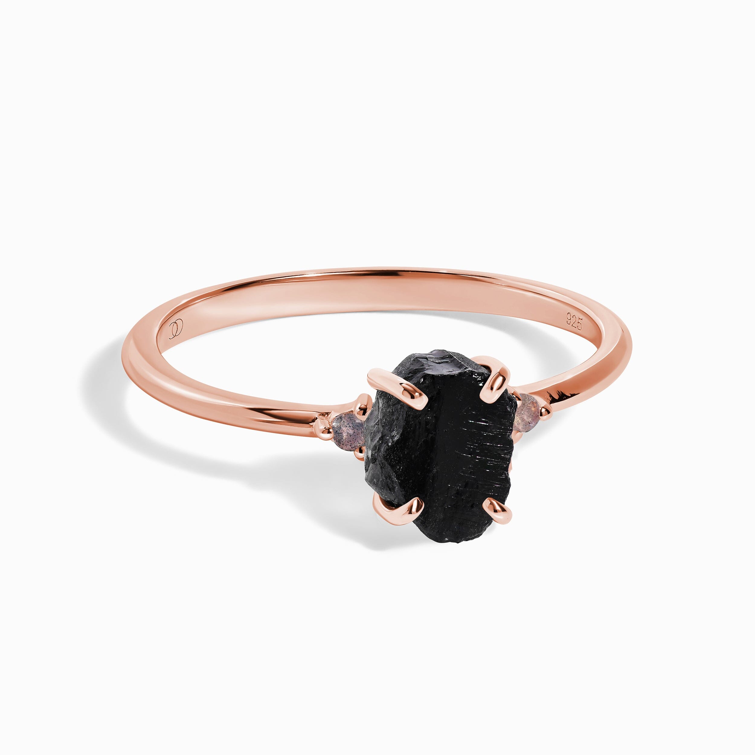 Black Obsidian Labradorite Ring - Petite Raw Allure、mySite、hinf8tx79