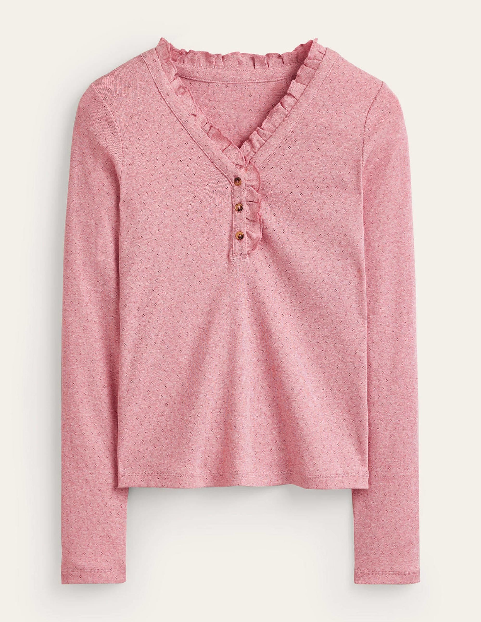  Henley Pyjama Top-Pink、mySite、ashleygrahame