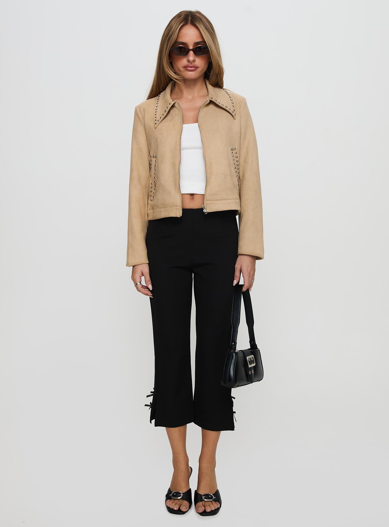 Hurleigh Faux Suede Jacket Brown、mySite、solidvoid