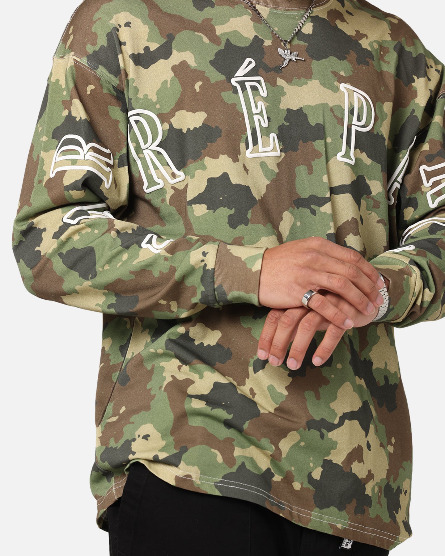 Carre Global Oversized Long Sleeve T-Shirt Camo、mySite、zt4zffjzw