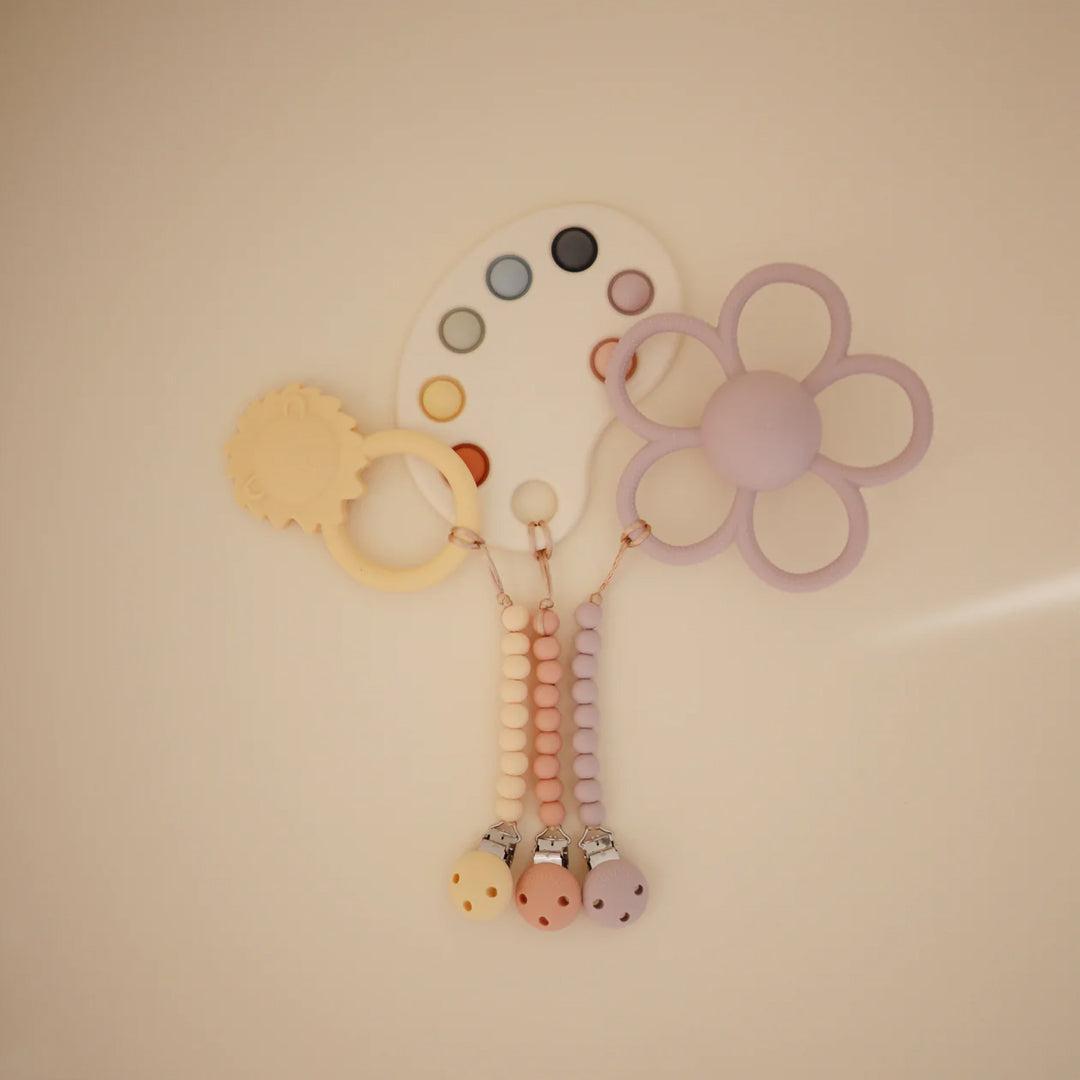  Mushie Silicone Pacifier Clip - Hera Soft Lilac、mySite、merchandisen