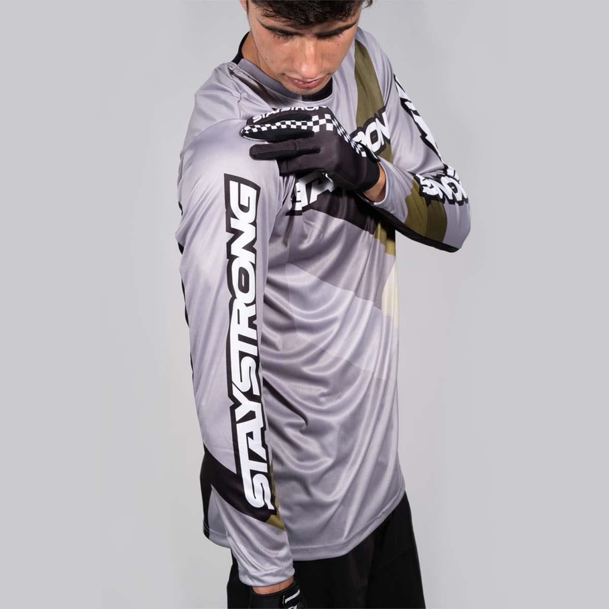  Stay Strong Chevron Race Jersey - Grey、mySite、merchandisen