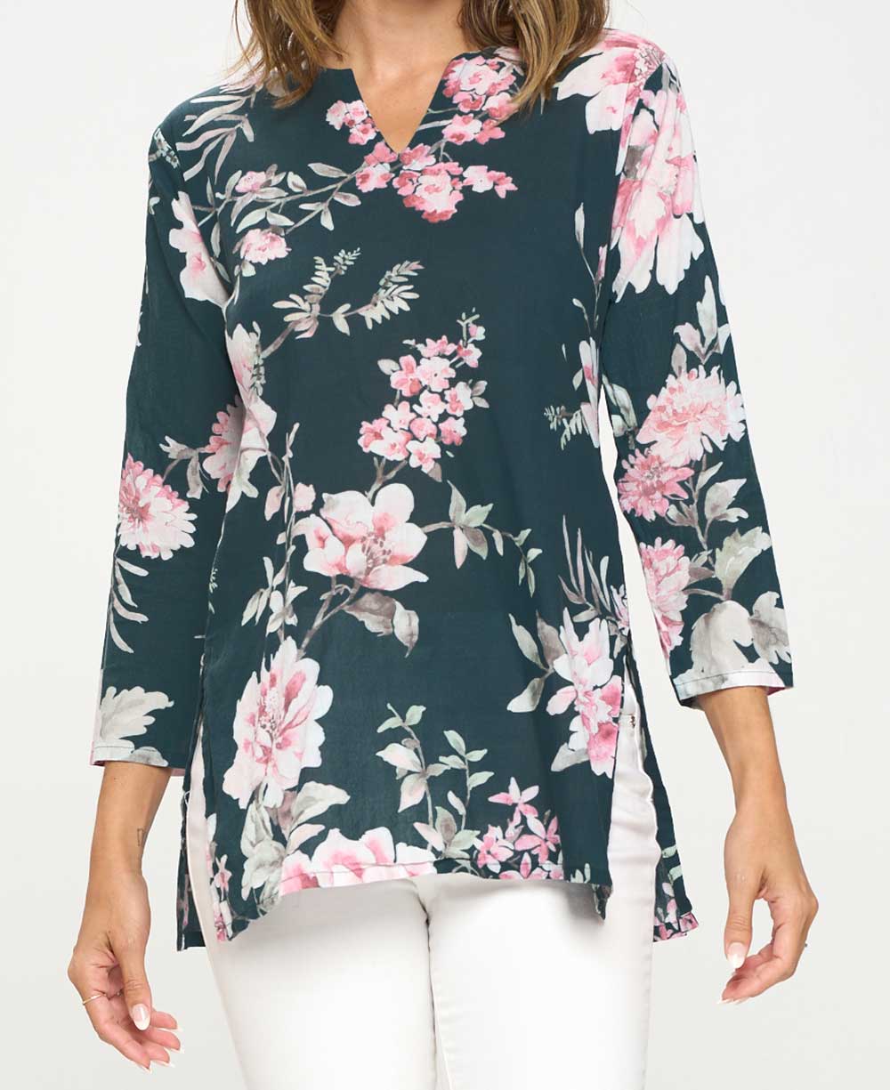 Floral Cotton Tunic Top、mySite、topwebapps