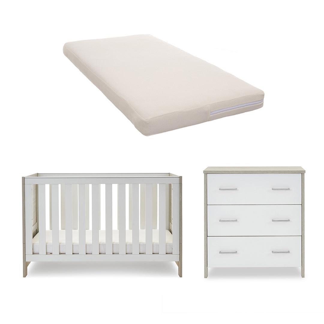  Obaby Nika 2 Piece Room Set - Grey Wash + White、mySite、merchandisen