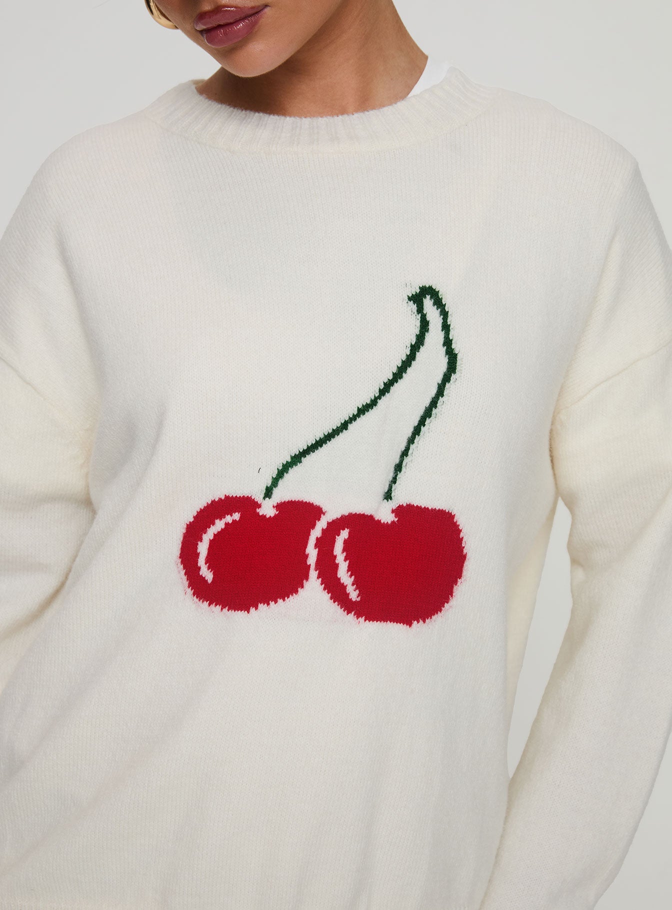 Cherry Dreams Knit Jumper Cream、mySite、solidvoid