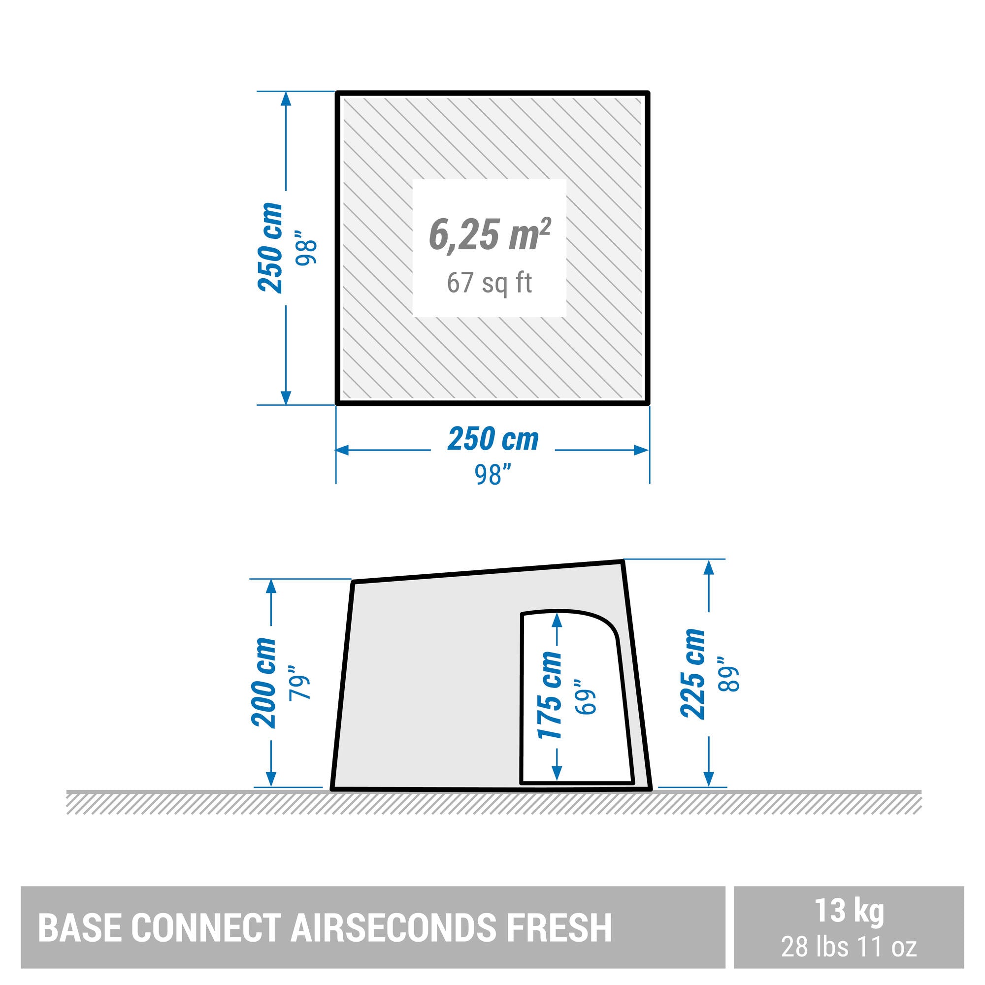Quechua Air Seconds Inflatable Camping Shelter 6 Person *Factory Seconds*