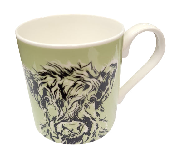 Bear Highland Cow Fine China Mug、mySite、g9winljtr