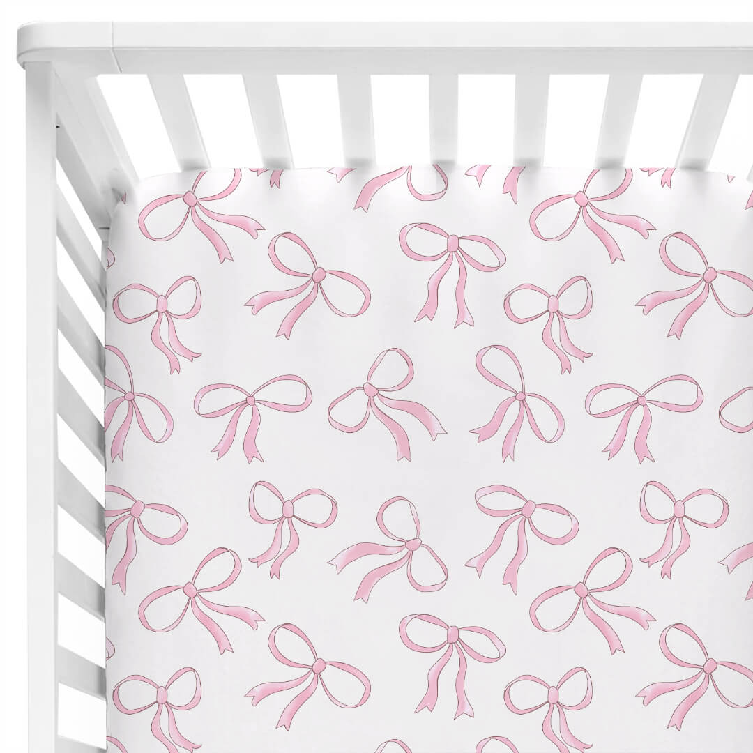  Blushing Bows Crib Sheet、mySite、layawaytickets