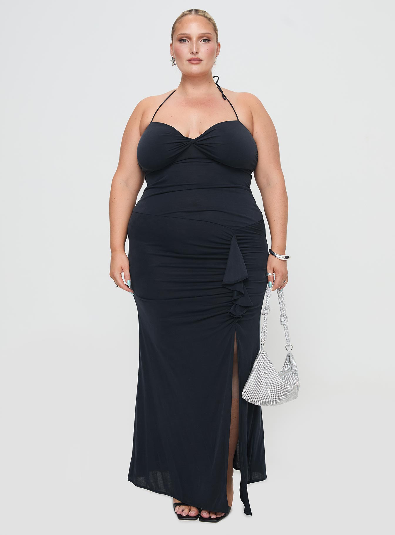 Destinations Maxi Dress Navy Curve、mySite、solidvoid