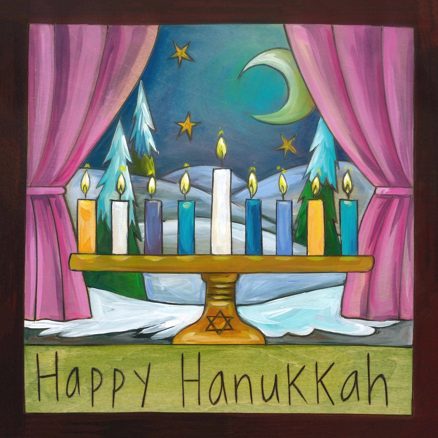 Happy Hanukkah Star of David Wall Plaque、mySite、topwebapps