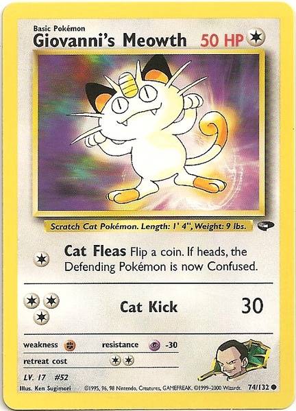 Giovanni's Meowth (74/132) Gym Challenge Unlimited、mySite、waistdrama