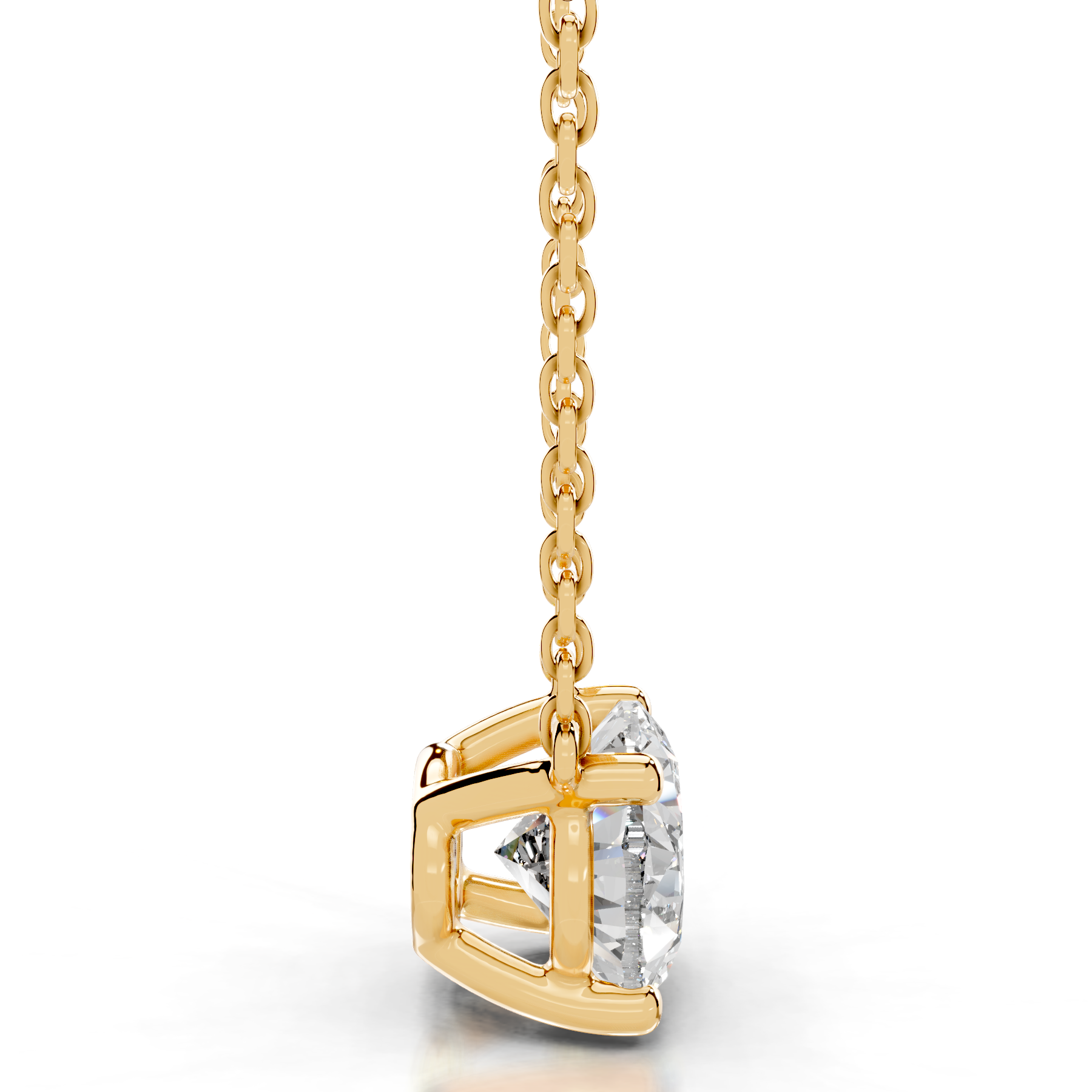 Clmence Diamond Pendant (2 Carat) -18K Yellow Gold、mySite、hinf8tx79
