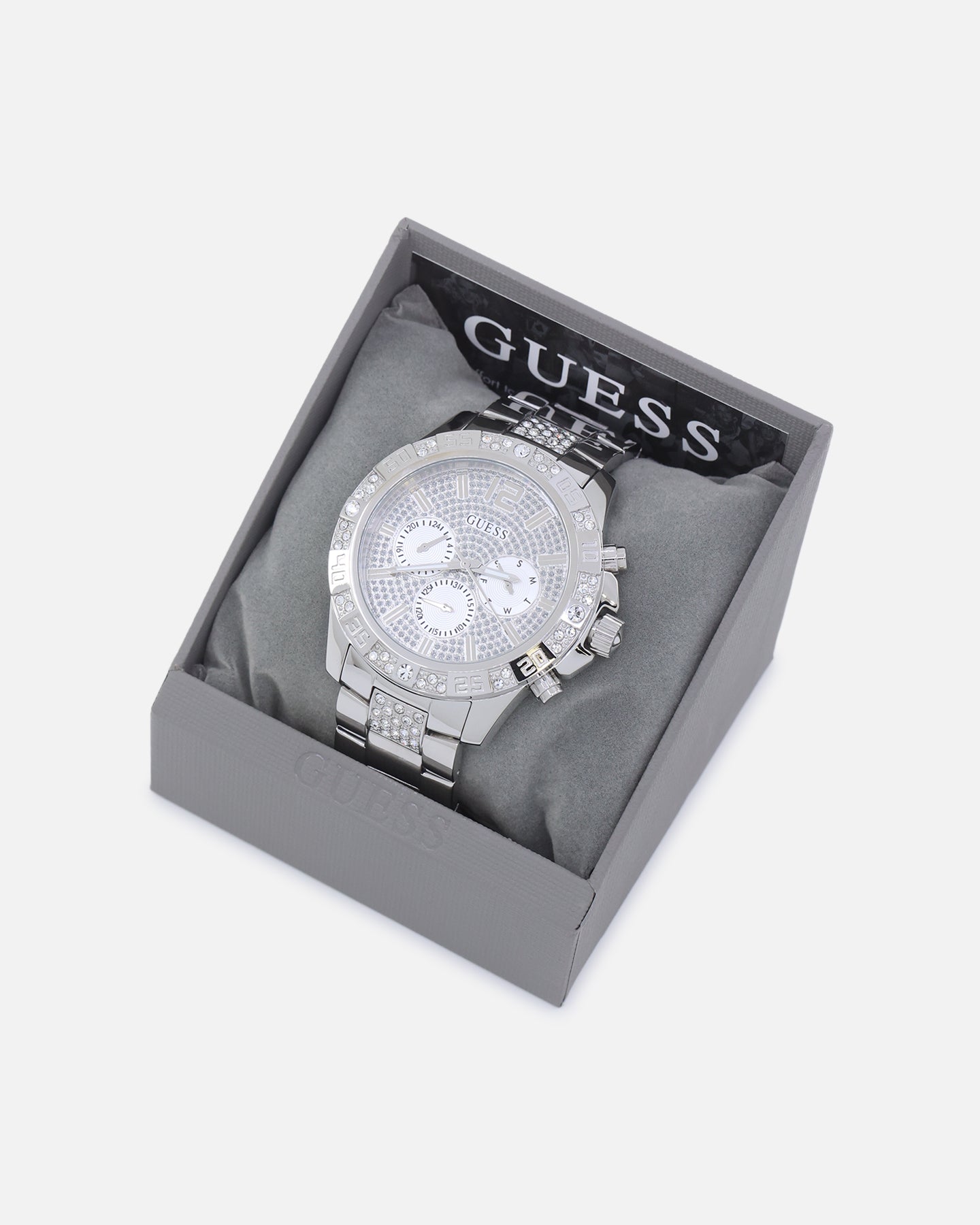 Guess Mainline Majesty Crystal Watch Silver、mySite、zt4zffjzw