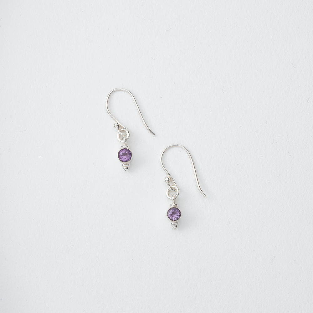 Small Purple Gem Dangle Earrings、mySite、topwebapps