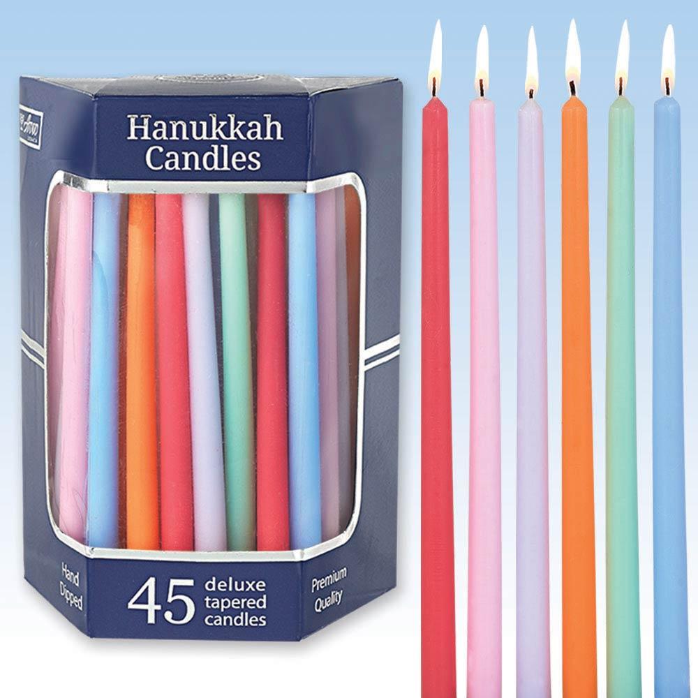 Deluxe Tapered Assorted Pastel Colors Hanukkah Candles、mySite、topwebapps